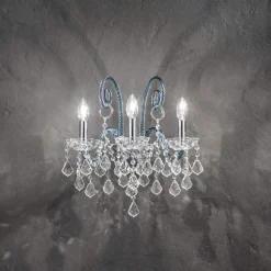 Viadurini Lighting Klassische Wandleuchten-3 Lichter Artisan Glaswandlampe von Venedig Made in Italy - Florentiner