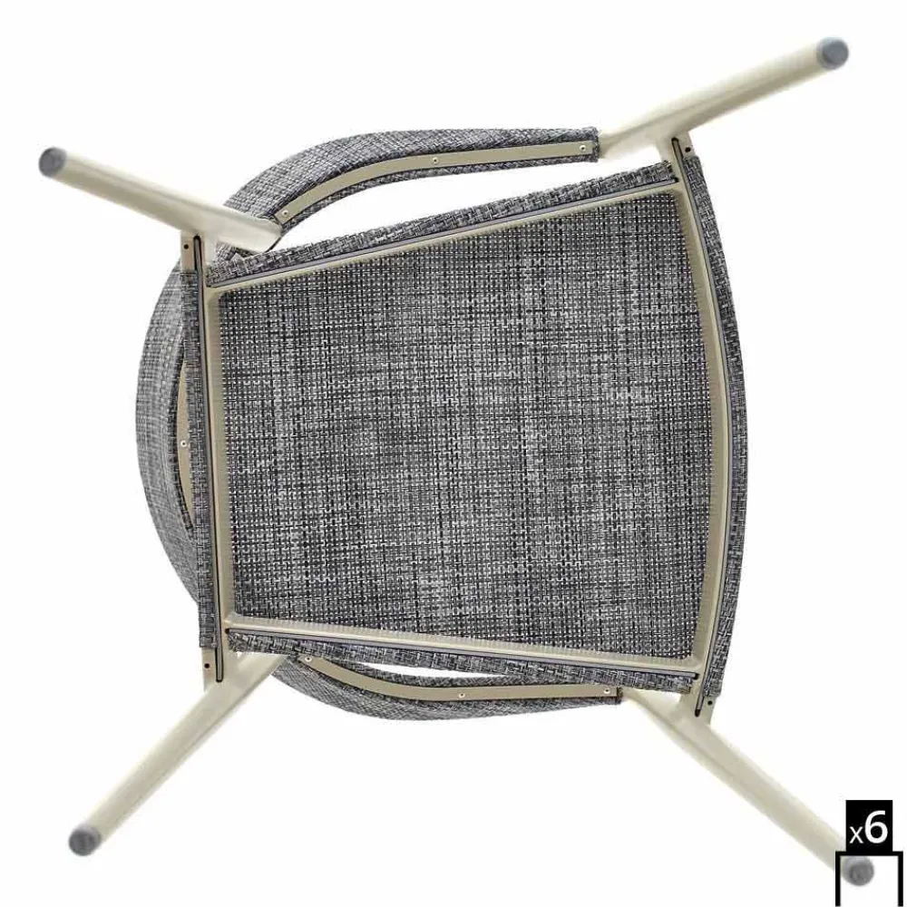 Varaschin Holzsessel|Moderne Sessel-6 Loungestühle Clever Set