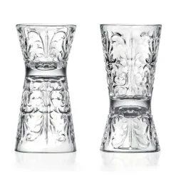 Viadurini Kitchen Italienisches Kristallgeschirr-12 luxuriös verzierte Jiggergläser aus ökologischem Kristall - Schicksal