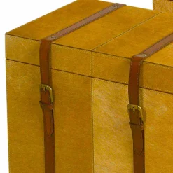 Viadurini Living Truhen Und Sitztruhe-2 moderne Designstämme in Deii hellbraunem Pony