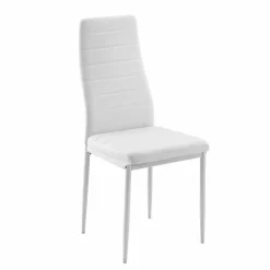 Viadurini Living Moderne Stühle-4 moderne Esszimmerstühle aus Lederimitat und Metallbeinen - Spiga