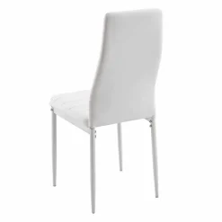 Viadurini Living Moderne Stühle-4 moderne Esszimmerstühle aus Lederimitat und Metallbeinen - Spiga