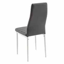 Viadurini Living Moderne Stühle-4 moderne Esszimmerstühle aus Lederimitat und Metallbeinen - Spiga