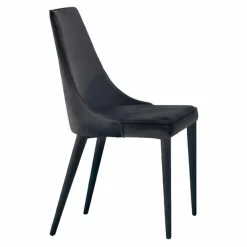 Viadurini Living Moderne Stühle-4 moderne Stahlstühle mit gepolstertem Samtsitz, hergestellt in Italien – Nirvana