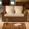 Viadurini in the Garden Gartensofas-2- oder 3-Sitzer-Outdoor-Sofa in Abaca mit Kissen - Lagertha