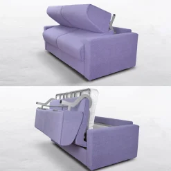 Viadurini Living Moderne Schlafsofas-2- oder 3-Sitzer-Schlafsofa aus abnehmbarem Stoff Made in Italy - Geneviev