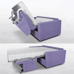 Viadurini Living Moderne Schlafsofas-2- oder 3-Sitzer-Schlafsofa aus abnehmbarem Stoff Made in Italy - Geneviev