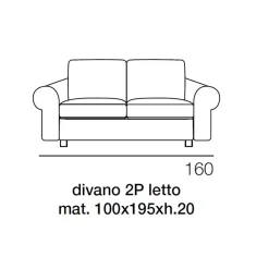 Viadurini Living Moderne Schlafsofas-2- oder 3-Sitzer-Schlafsofa aus abnehmbarem rotem Stoff Made in Italy - Geneviev