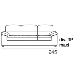 Viadurini Living Moderne Sofas-2- oder 3-Sitzer-Sofa in weißem Stoffdesign Made in Italy - Abudhabi