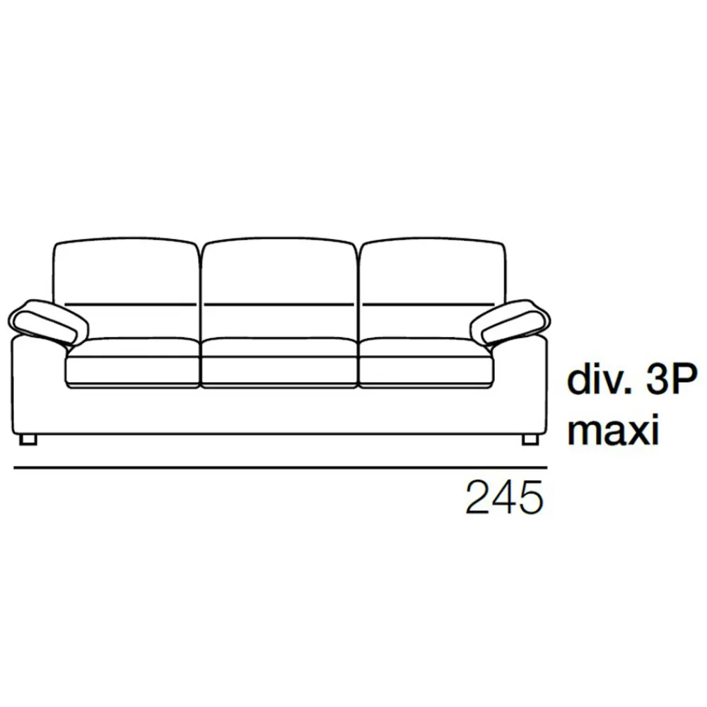 Viadurini Living Moderne Sofas-2- oder 3-Sitzer-Sofa in weißem Stoffdesign Made in Italy - Abudhabi