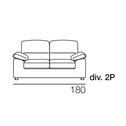 Viadurini Living Moderne Sofas-2- oder 3-Sitzer-Sofa in weißem Stoffdesign Made in Italy - Abudhabi