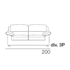 Viadurini Living Moderne Sofas-2- oder 3-Sitzer-Sofa mit Stoffbezug und Füßen Made in Italy - Budapest