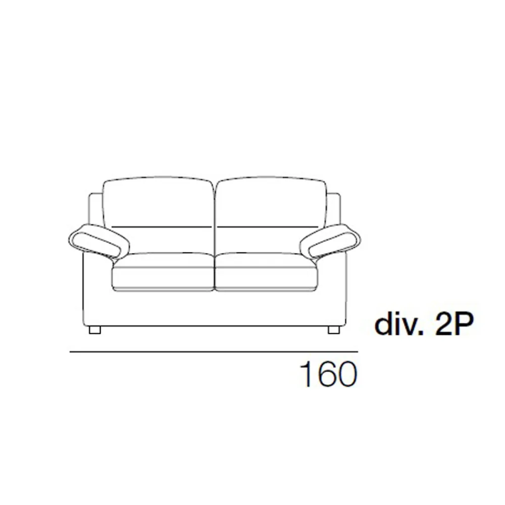 Viadurini Living Moderne Sofas-2- oder 3-Sitzer-Sofa mit Stoffbezug und Füßen Made in Italy - Budapest