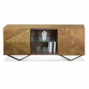 Viadurini Living Sideboards-2- oder 4-türiges Sideboard aus Holz mit Kristallregalen Made in Italy - Gardena