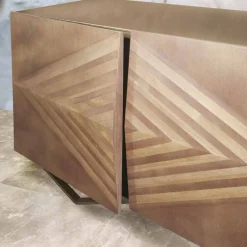 Viadurini Living Sideboards-2- oder 4-türiges Sideboard aus Holz mit Kristallregalen Made in Italy - Gardena