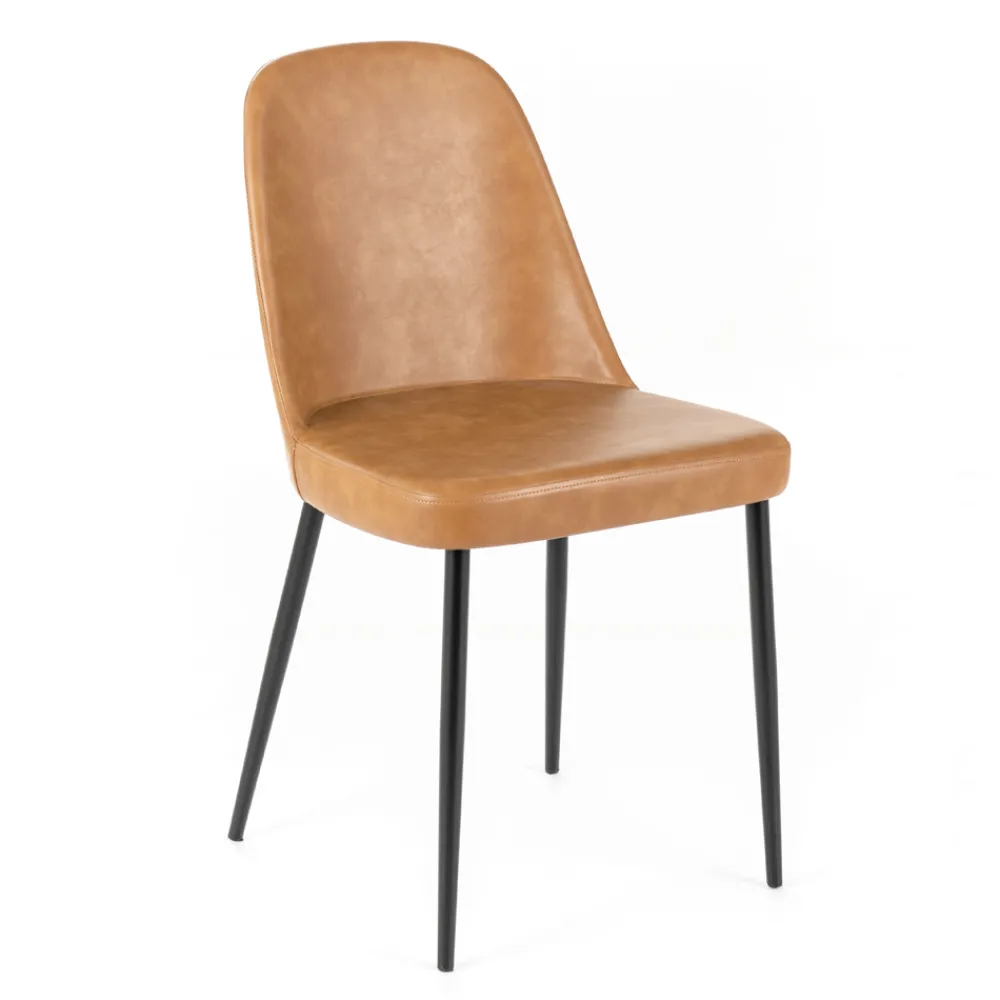 Viadurini Living Moderne Stühle-4 Soft-Touch-Innenstühle in verschiedenen Farben und Metallbeinen – Hugo