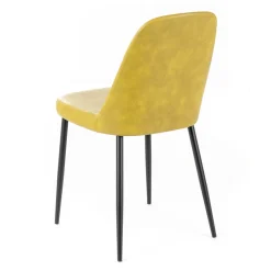 Viadurini Living Moderne Stühle-4 Soft-Touch-Innenstühle in verschiedenen Farben und Metallbeinen – Hugo