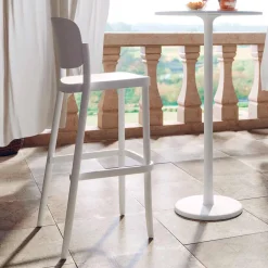 Viadurini in the Garden Outdoor Hocker-2 stapelbare Außenhocker aus Polypropylen Made in Italy - Calista