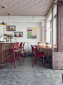 Viadurini in the Garden Outdoor Hocker-2 stapelbare Außenhocker aus Polypropylen Made in Italy - Calista