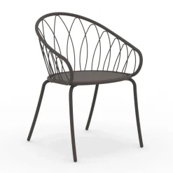 Viadurini in the Garden Metallsessel-2 stapelbare Gartensessel aus Metall und Kissen Made in Italy - Fontana