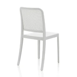 Viadurini in the Garden Gartenstühle Kunststoff-4 stapelbare Innen- und Außenstühle aus Polypropylen – Pfau