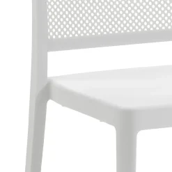 Viadurini in the Garden Gartenstühle Kunststoff-4 stapelbare Innen- und Außenstühle aus Polypropylen – Pfau