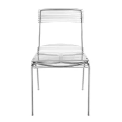 Viadurini Living Design Stühle-2 stapelbare Stühle aus Plexiglas und Eisen, hergestellt in Italien – Timon