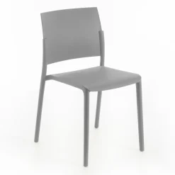 Viadurini Living Gartenstühle Kunststoff-4 stapelbare Stühle komplett aus Polypropylen in verschiedenen Farben – Mojito