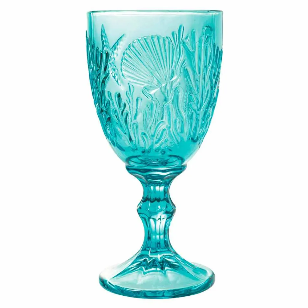 Viadurini Kitchen Weinkelch-12 Stück farbige Wein- oder Wasserglasgläser - Mazara