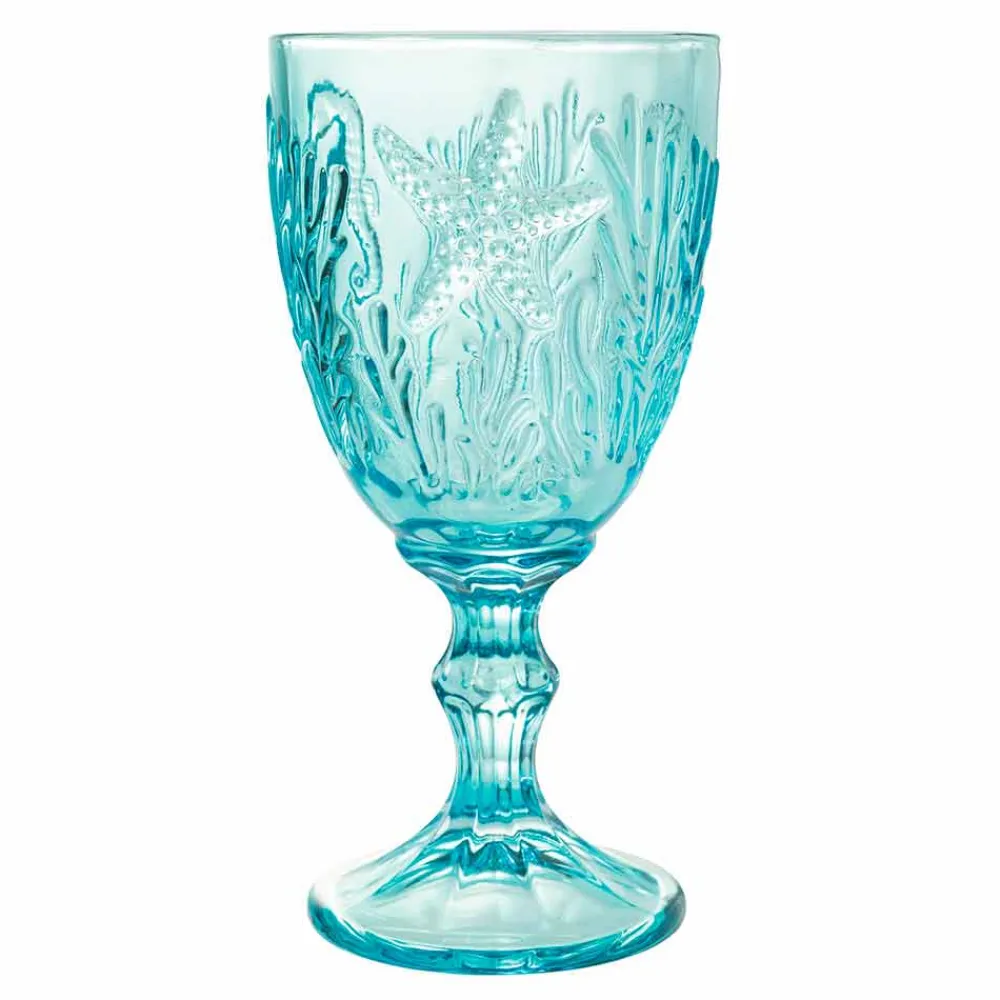 Viadurini Kitchen Weinkelch-12 Stück farbige Wein- oder Wasserglasgläser - Mazara