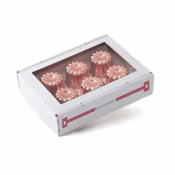 Viadurini Kitchen Küchenzubehör-6 Stück handverzinnte Kupfer-Kuchenformen aus Kupfer - Gianvito