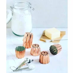 Viadurini Kitchen Küchenzubehör-6 Stück handverzinnte Kupfer-Kuchenformen aus Kupfer - Gianvito