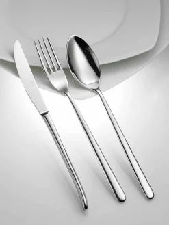 Viadurini Kitchen Besteck Set-24 Stück Luxusbesteck aus poliertem oder sandgestrahltem Edelstahl - Lapis