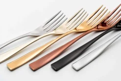 Viadurini Kitchen Besteck Set-24 Stück poliertes, sandgestrahltes oder farbiges Stahlbesteck Luxus-Design - Timidy