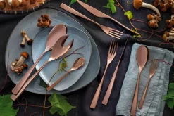 Viadurini Kitchen Besteck Set-24 Stück poliertes, sandgestrahltes oder farbiges Stahlbesteck Luxus-Design - Timidy