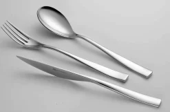 Viadurini Kitchen Besteck Set-24 Stück poliertes, sandgestrahltes oder farbiges Stahlbesteck Luxus-Design - Timidy