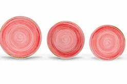 Viadurini Kitchen Teller Set-18 Stück Porzellan farbiger und moderner Teller Teller Service - Rurolo