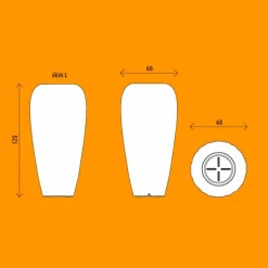 Myyour Gartenideen-2 Stück Vase aus weißer, beige oder grauer Polyethylen - Haut von