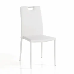 Viadurini Living Moderne Stühle-4 Stühle komplett gepolstert mit weißem Kunstleder – Tulio