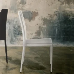 Viadurini Living Moderne Stühle-4 Stühle komplett gepolstert mit weißem Kunstleder – Tulio