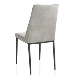 Viadurini Living Moderne Stühle-4 Stühle mit Kunstledersitz und Metallbeinen – Tariq