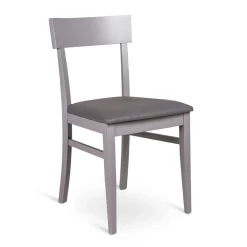 Viadurini Living Moderne Stühle-4 Stühle mit Kunstledersitz, Struktur und Beinen aus lackiertem Holz – Taikiri