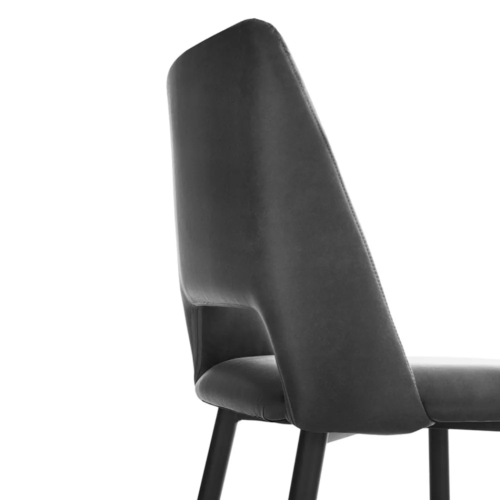 Viadurini Living Moderne Stühle-4 Stühle mit Metallrahmen und Mikrofasersitz - Hala