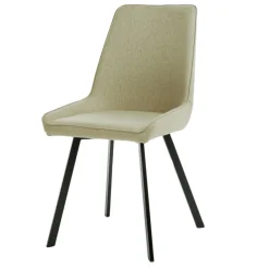 Viadurini Living Moderne Stühle-4 Stühle mit Sitz aus Mikrofaserstoff und Metallgestell – Pfirsich