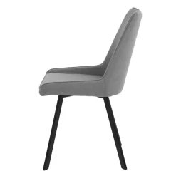 Viadurini Living Moderne Stühle-4 Stühle mit Sitz aus Mikrofaserstoff und Metallgestell – Pfirsich