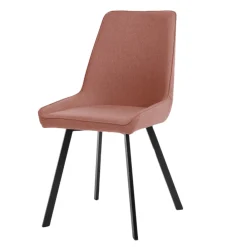 Viadurini Living Moderne Stühle-4 Stühle mit Sitz aus Mikrofaserstoff und Metallgestell – Pfirsich