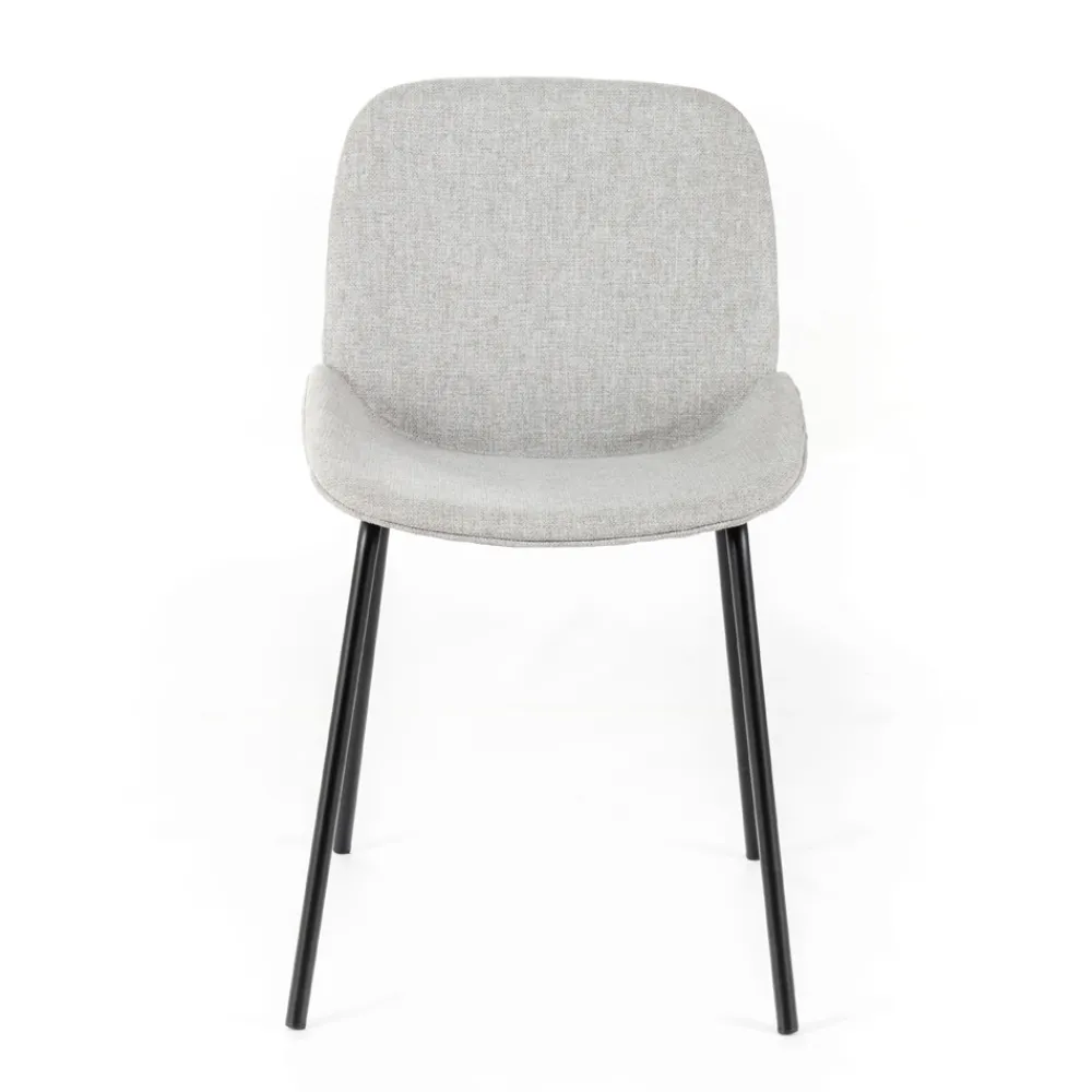 Viadurini Living Moderne Stühle-4 Stoffstühle, Polypropylenstruktur und Metallbeine – Patchulli