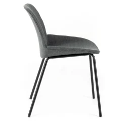 Viadurini Living Moderne Stühle-4 Stoffstühle, Polypropylenstruktur und Metallbeine – Patchulli