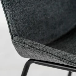 Viadurini Living Moderne Stühle-4 Stoffstühle, Polypropylenstruktur und Metallbeine – Patchulli