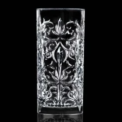 Viadurini Kitchen Italienisches Kristallgeschirr-12 Tumbler Tall Highball Cocktailglas oder luxuriös dekoriertes Wasser - Schicksal